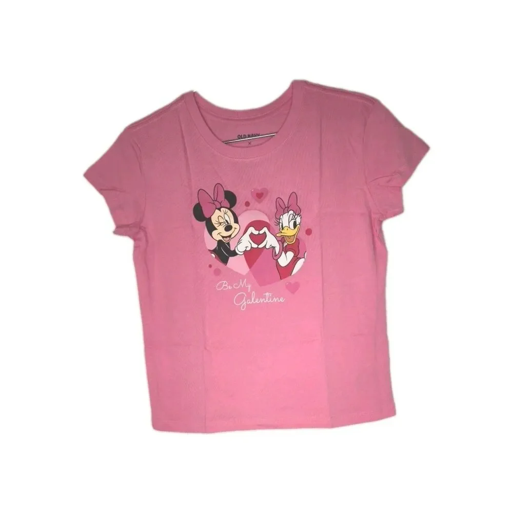 Old Navy Disney Girls Minnie y Daisy Graphic Short Sleeve T-Shirt pink M (8) .